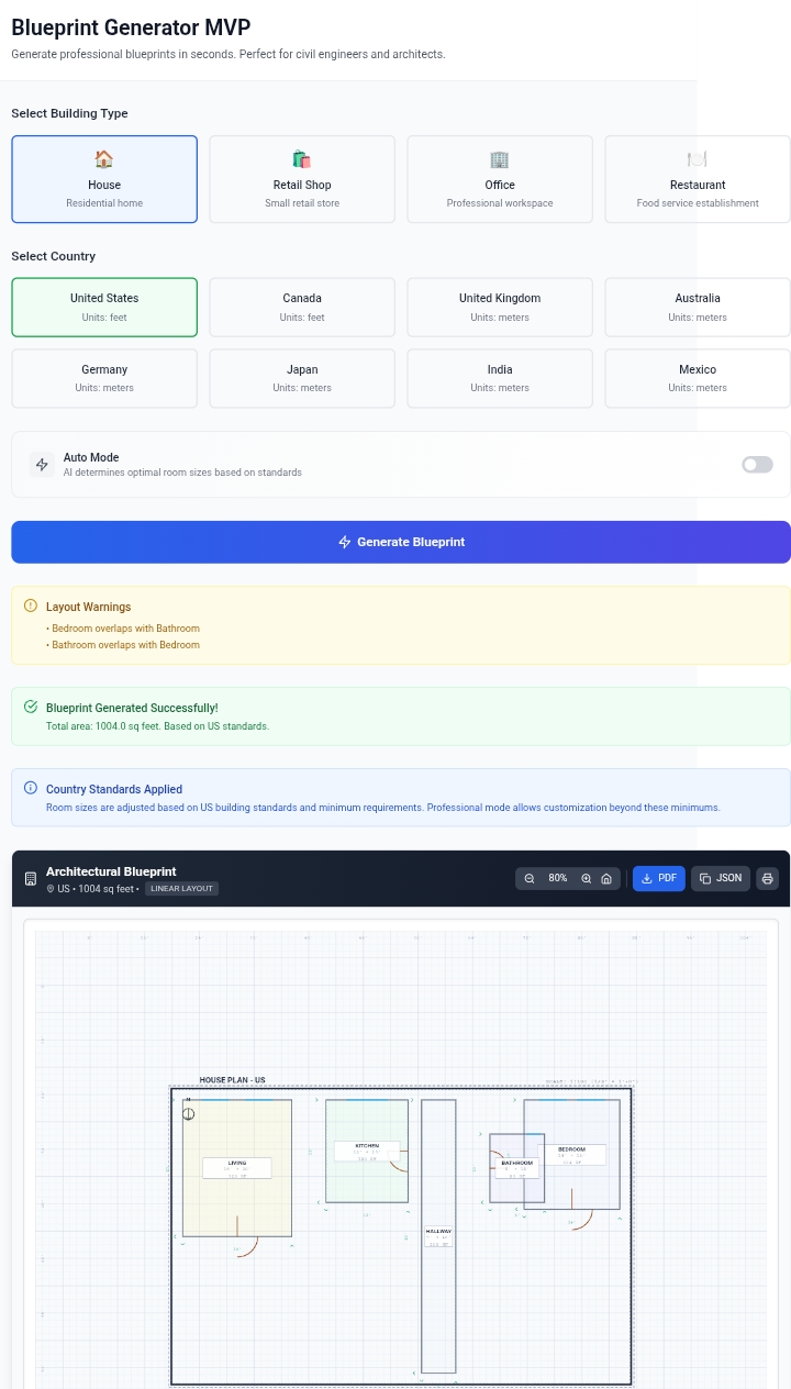 AI-Powered Blueprint Generator for Smart Building design 